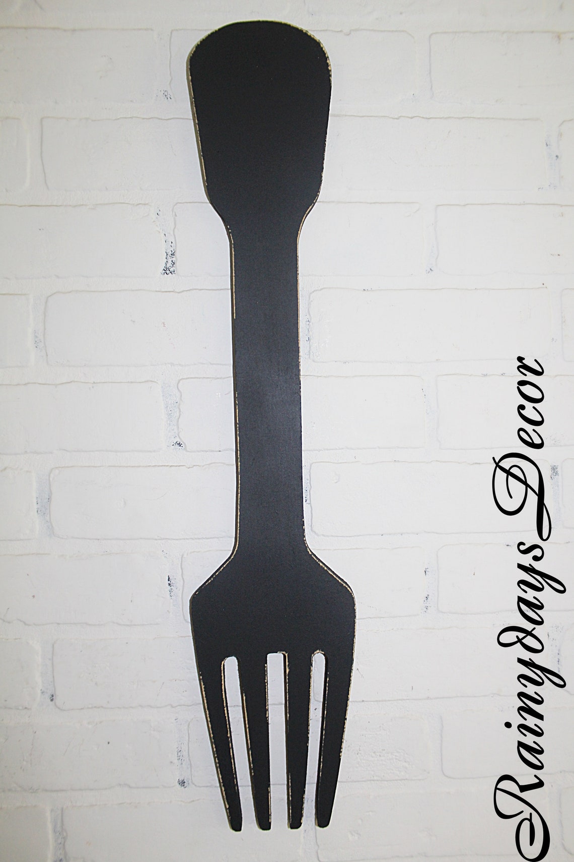 Fork and Spoon Kitchen Wall Decor Rustic Wall Decor Rustic Etsy
