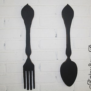 Ornate Fork and Spoon Wall Hanging, Kitchen Home Decor, Rustic Kitchen Decor