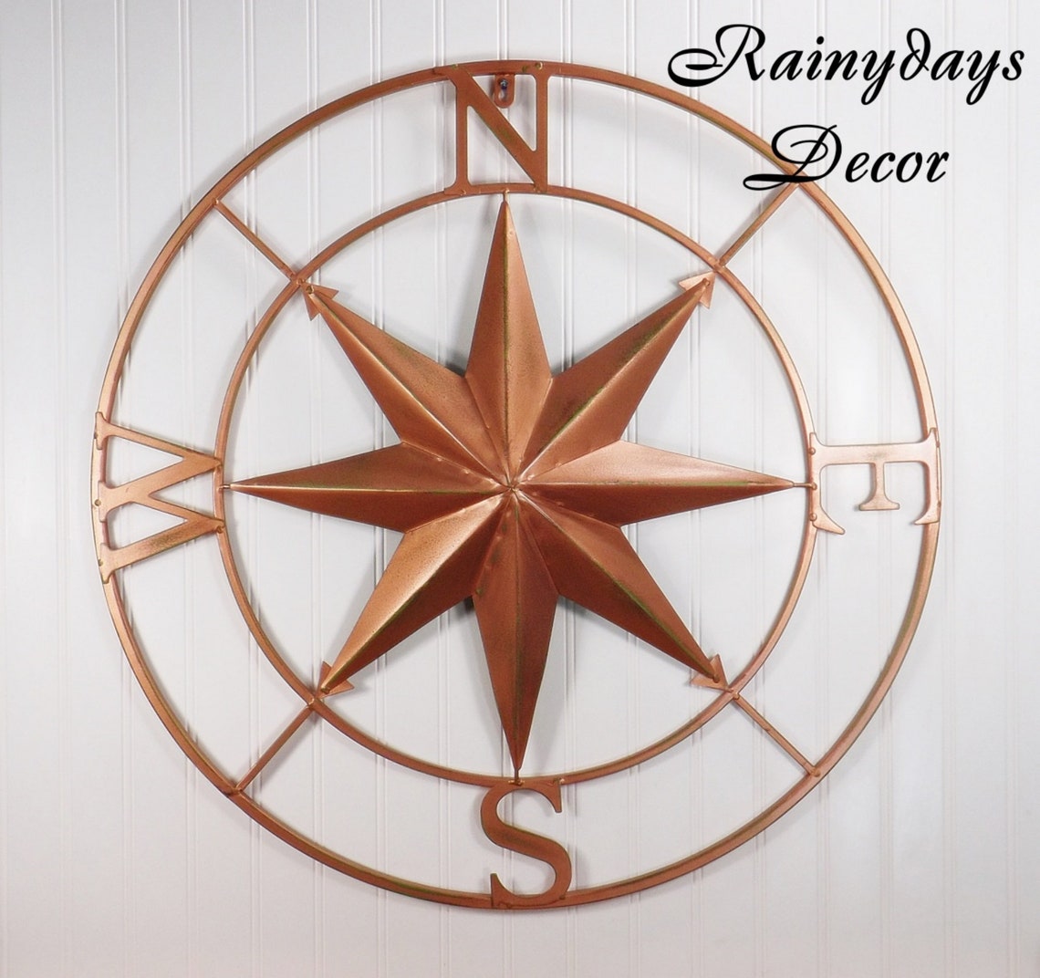 Wall Compass Compass Rose Metal Compass Indoor Outdoor Etsy UK