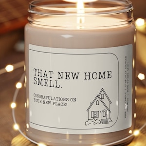New Home Gift Candle, New Home Smell, Gift Candle for Friend, Client Moving, Scented Soy Candle, 9oz