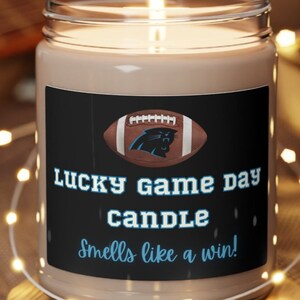 Carolina Panthers Inspired, Lucky Game Day, Fan Gift, Scented Soy Candle, 9oz