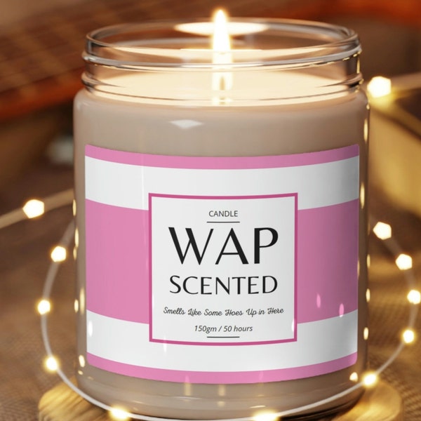 WAP Scented, Funny Explicit, Gift Candle, Soy Candle, 9oz