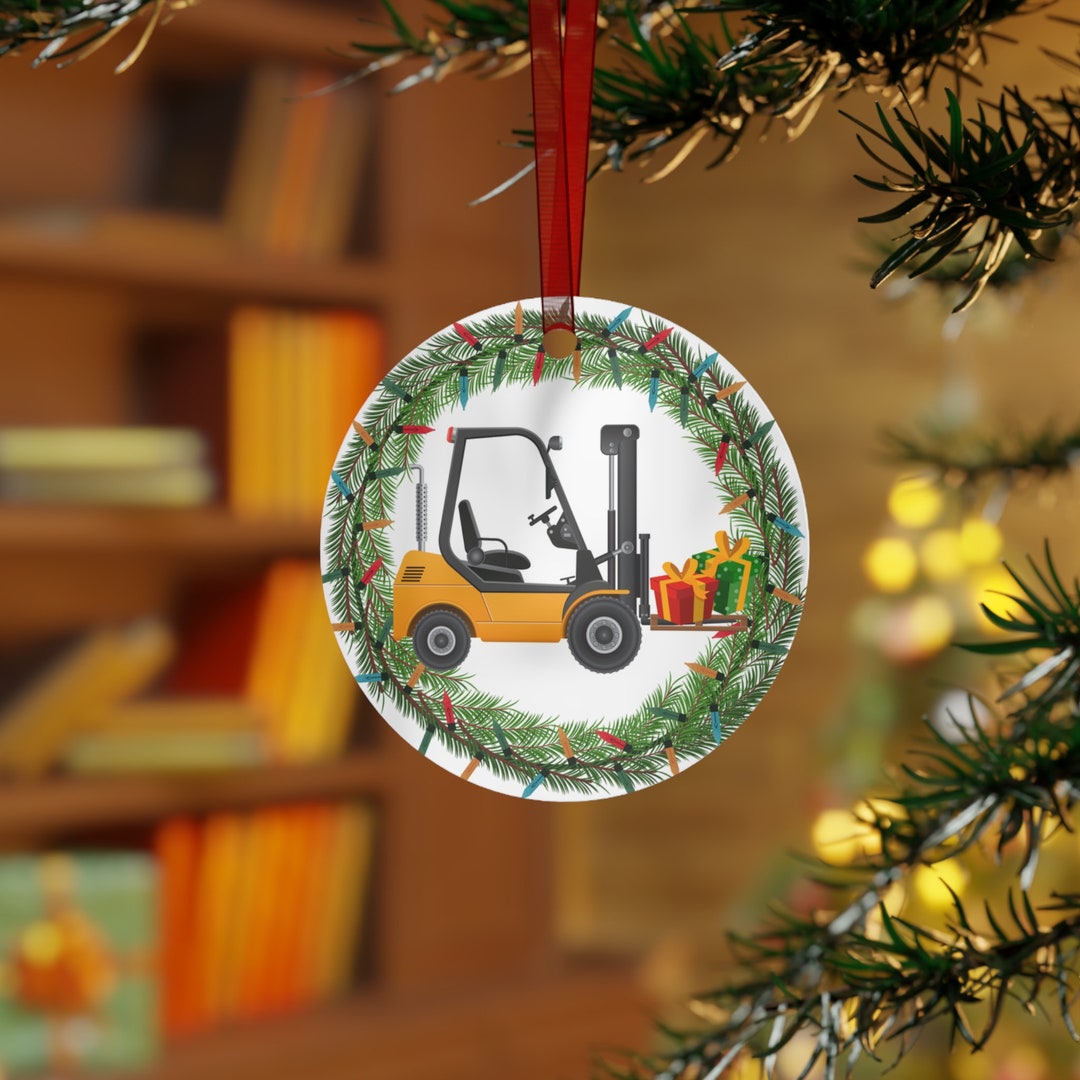 Forklift Christmas Ornament 