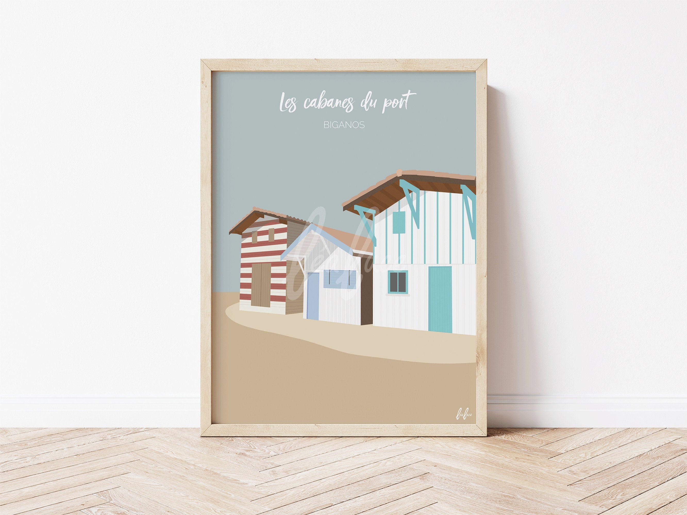 Affiche & Carte Postale - Les Cabanes Du Port Bassin d'arcachon