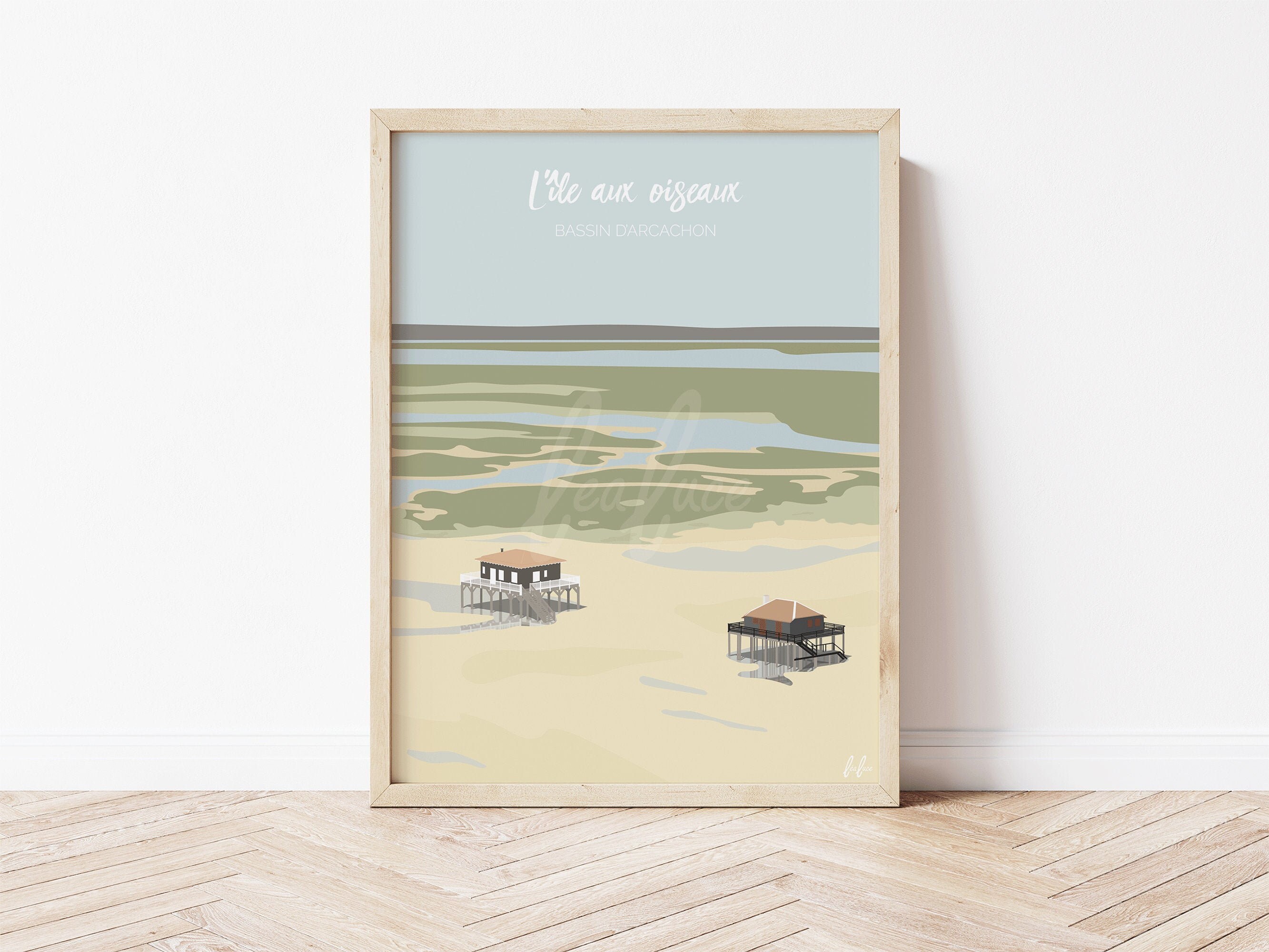 Affiche & Carte Postale - L'île Aux Oiseaux Bassin d'arcachon
