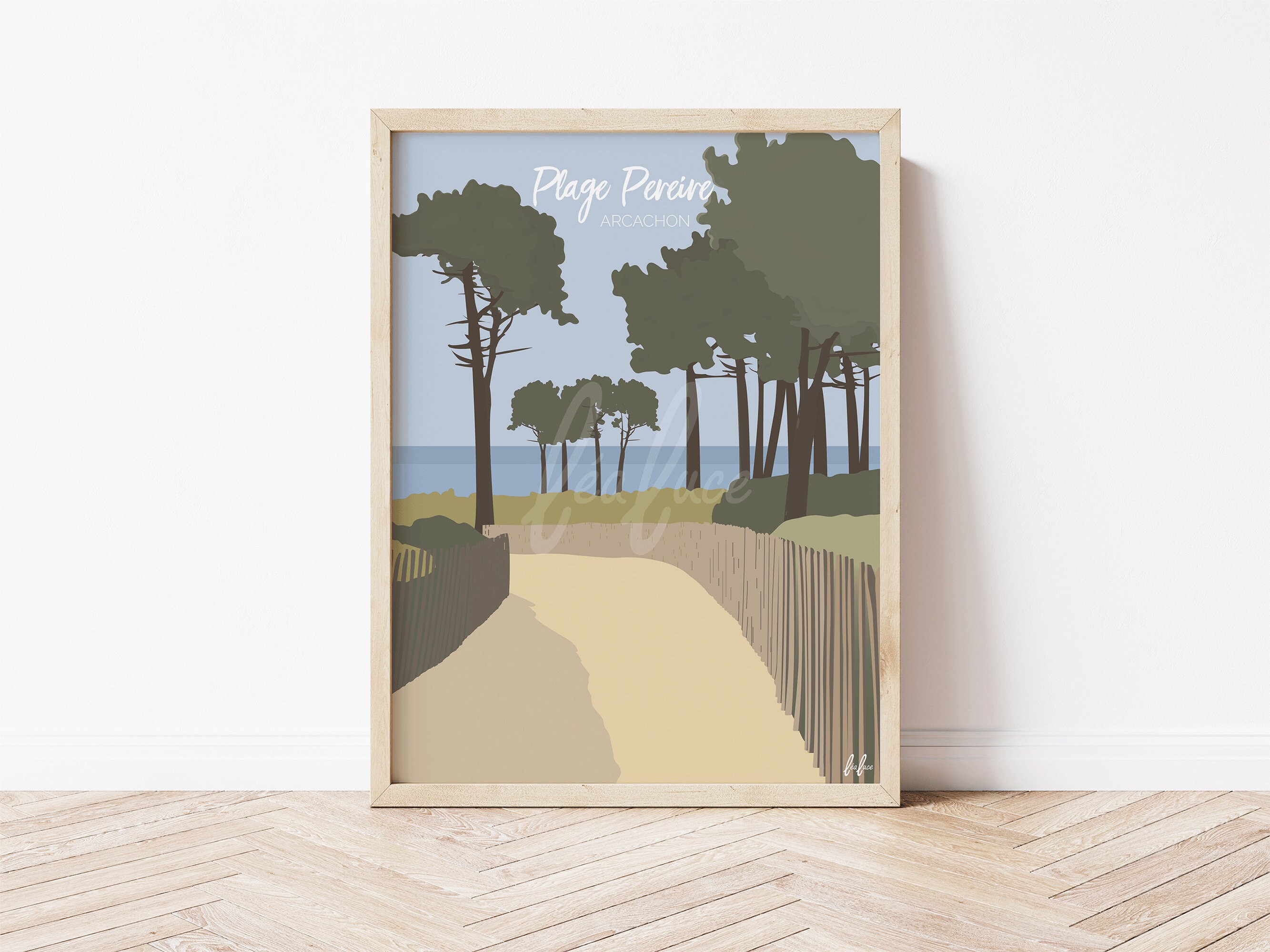 Affiche & Carte Postale - Plage Pereire Bassin d'arcachon