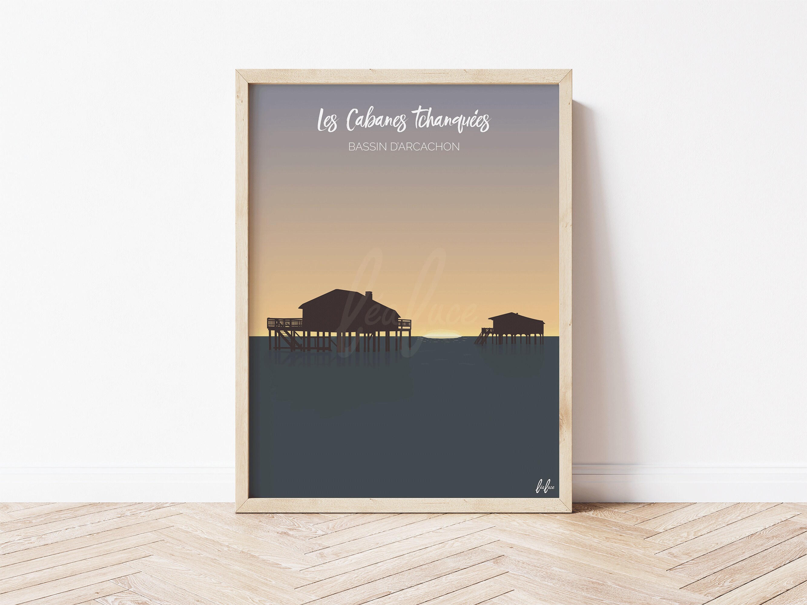 Affiche & Carte Postale - Les Cabanes Tchanquées Bassin d'arcachon