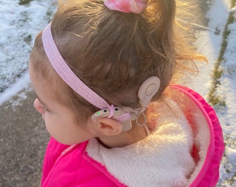 Cochlear Implant/Hearing Aid Headband (Patterned)