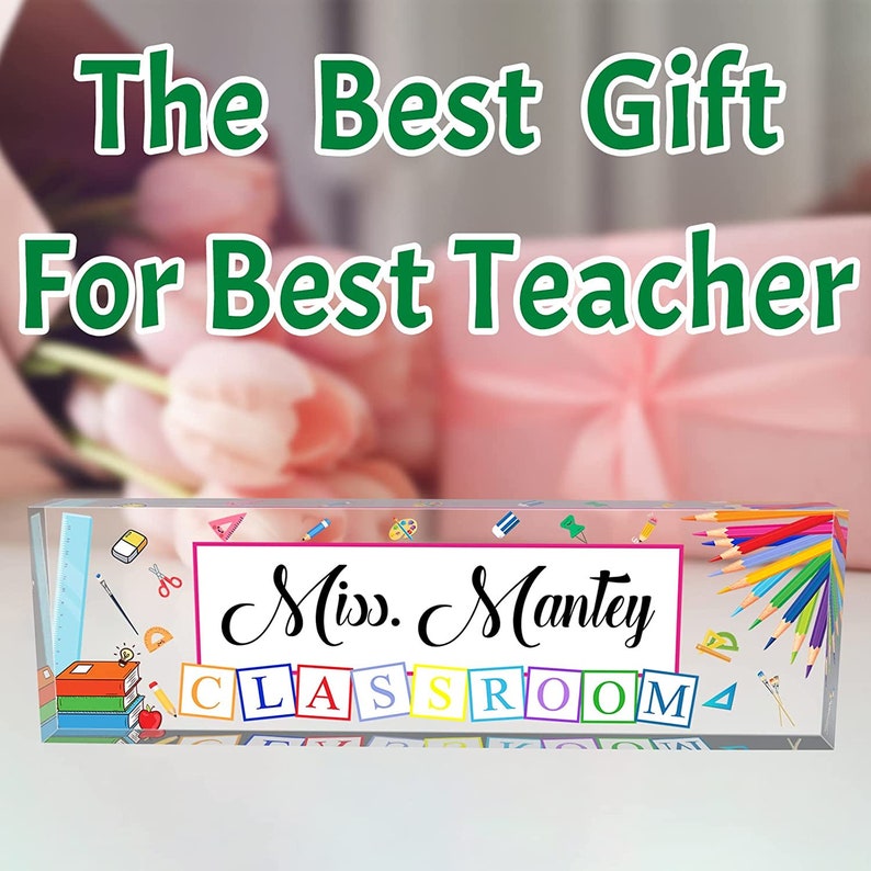 Personalized Desk Name Plate for Teachers Custom Name Plaque Etsy