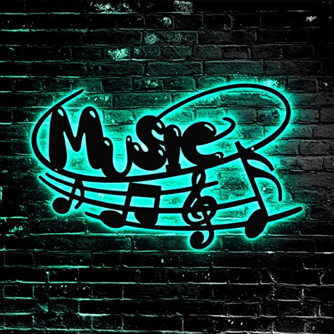 Metal Music Wall Art With LED Metal Music Gift for Teacher Etsy