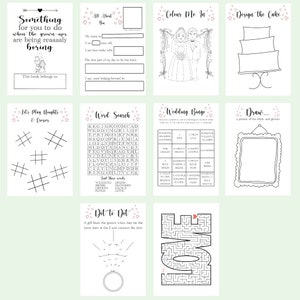 Druckbares Hochzeits-Aktivitätsbuch | Kommerzielle Nutzung | Digitaler Download | KinderHochzeiten |  Hochzeits malbuch