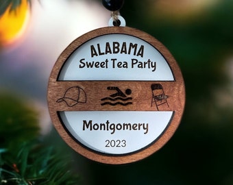 Alabama Sweet Tea Party Ornament