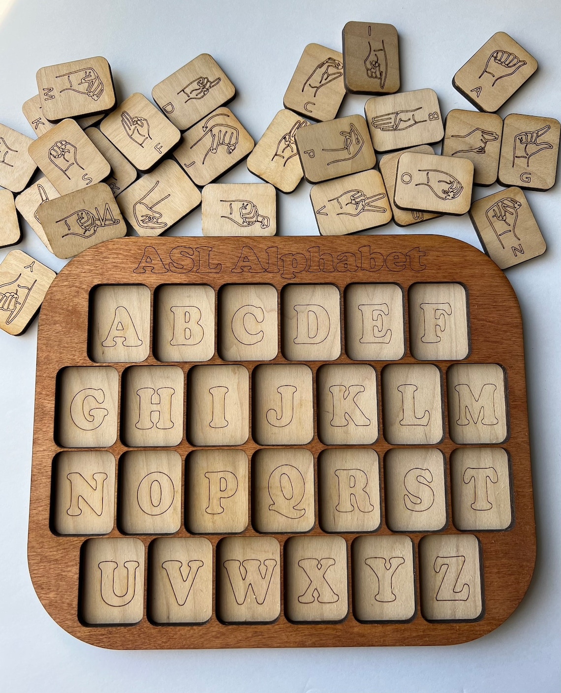 ASL Puzzle Sign Language Puzzle Alphabet Learning Tool - Etsy