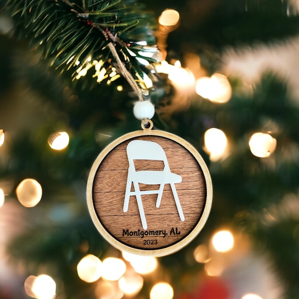 Alabama Riverboat Folding Chair Ornament