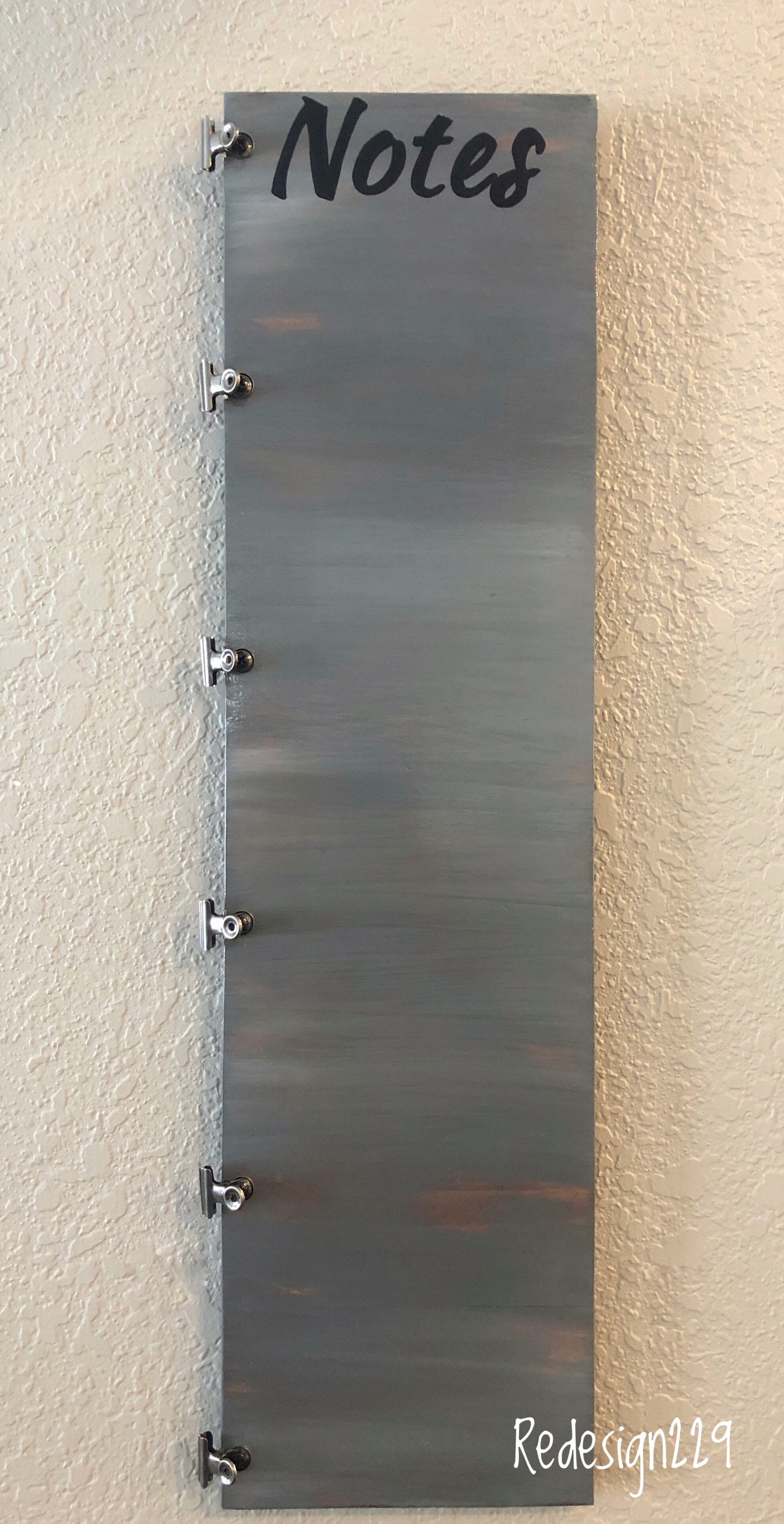 Dry Erase board with clips Etsy