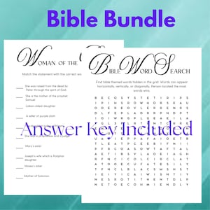 Bible Game Church Game for Adults Christian Youth Group Quiz Bible Party Activities Sunday School Trivia Women Ministry Ideas Printable Game