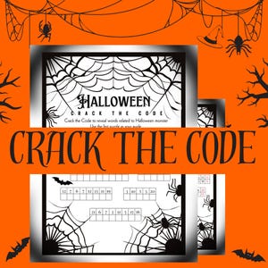 Knacken Sie den Code, druckbare Halloween-Aktivität, Halloween-Arbeitsblatt, druckbare Halloween, druckbare Halloween-Aktivität, Halloween-Spaßblatt