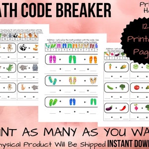 Crack the Code Math Worksheet, Addition and Subtraction (PDF File)