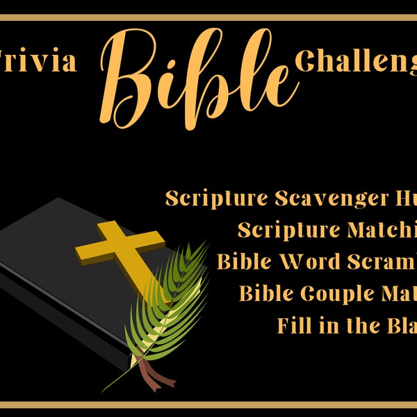 Bible Trivia Challenge, Bible Trivia Quiz, Printable Bible Trivia, Bible Games, Bible Study Games, Bible Games for Adults, Bible Memory