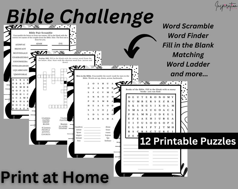 Bible Trivia for Adults, Bible Game Bundle, Bible Study Game. Bible ...