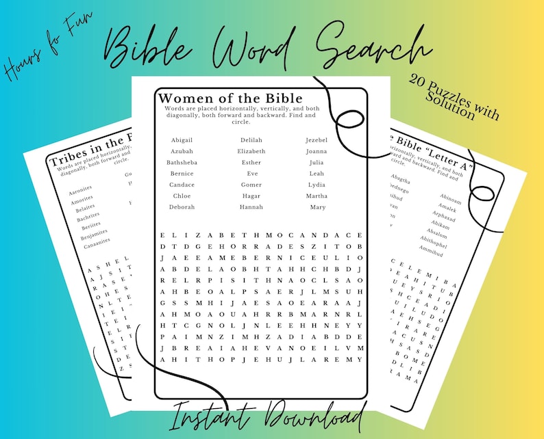 Bible Word Hunt, Bible Word Search Printables, Christian Word Search ...