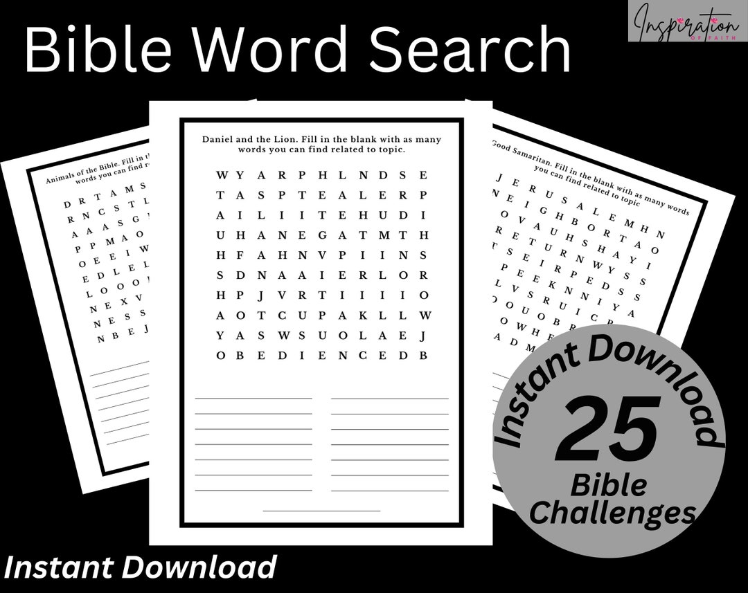 Bible Word Search, Fill in the Blank, Bible Printables, Bible Activity ...
