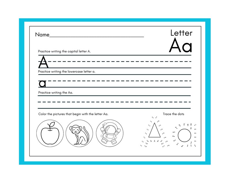 Printable Alphabet Practice Worksheets, Alphabet Tracing Pages ...