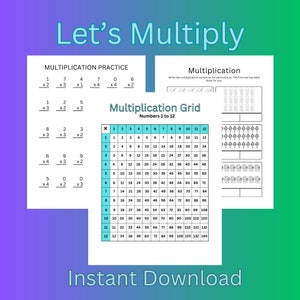 Multiplication Practice Worksheets: Numbers 1-12 (PDF Download)