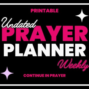 Prayer Planner Printable, Prayer Journal Printable, Bible Study Planner, Weekly Prayer Journal, Faith Planner, Christian Planner,