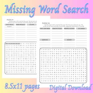 Wordsearch Printable, Word Find puzzles, Printable Wordsearch, Brain Teaser Word Puzzles, Printable Puzzles Pages for Kids and Adults,