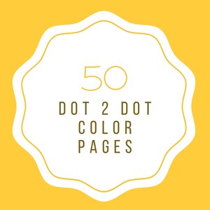 50 Dot to Dot Coloring Page Bundle Teachers Home School | Etsy