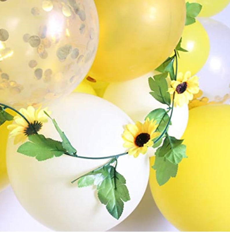 Sunflower Balloon Garland Arch Kit With 100 Balloonsyellow Etsy