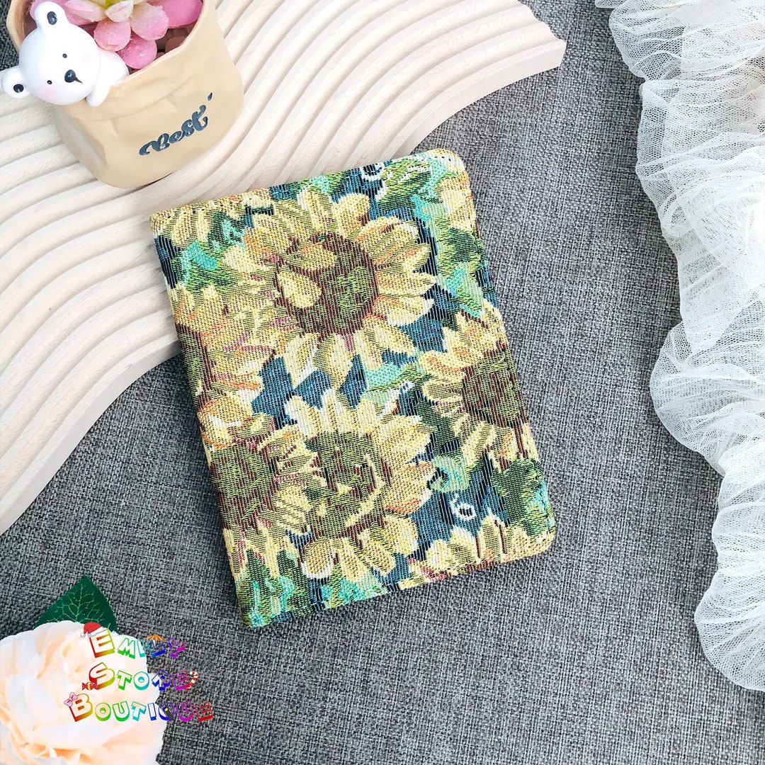 Yellow Dasiy Flower Embroidery Fabric Case for Kindle 6" 2024 ...