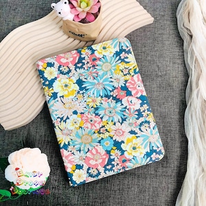 Flower fabric iPad case built-in pen holder,auto sleep wake up and charging for iPad 11th 2025 11&quot;,iPad Air 11‘’13‘’2025,iPad Pro 11&quot;13&quot;2024