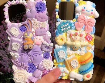 Handmade 6 style 3D cream case for iPhone Air 17e 16 15 14 13 Pro Max,Samsung S26 S25 S24 S23 Ultra A56 Z Flip 8 7FE,Google Pixel 11 10 Pro
