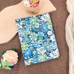 Flower fabric ipad case built-in pencil holder,wake up and charging for iPad 11th 2025 11&quot;,iPad Air 11‘’13‘’2025,iPad Pro 11&quot;13&quot;2024 case