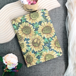 Sunflower fabric case with auto sleep wake-up screen function for iPad 11th 2025 11&quot;,iPad Air 11‘’ 13‘’2025 case,iPad Pro 11&quot; 13&quot; 2024 case