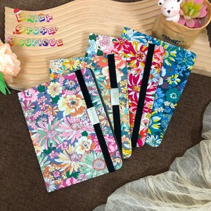 Custom metal tag flower fabric cases for Nook Glowlight 4e,Glowlight 3 2,Kindle 6&quot;2024,Kindle paperwhite 12th gen case,Kobo case,Boox case