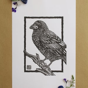 Raven Handmade Original Lino Print image 3