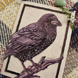 Raven Handmade Original Lino Print image 6