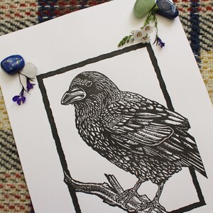 Raven Handmade Original Lino Print image 5