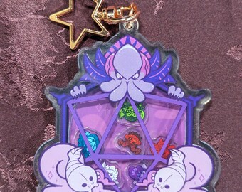 DND Videogame Shaker Keychain