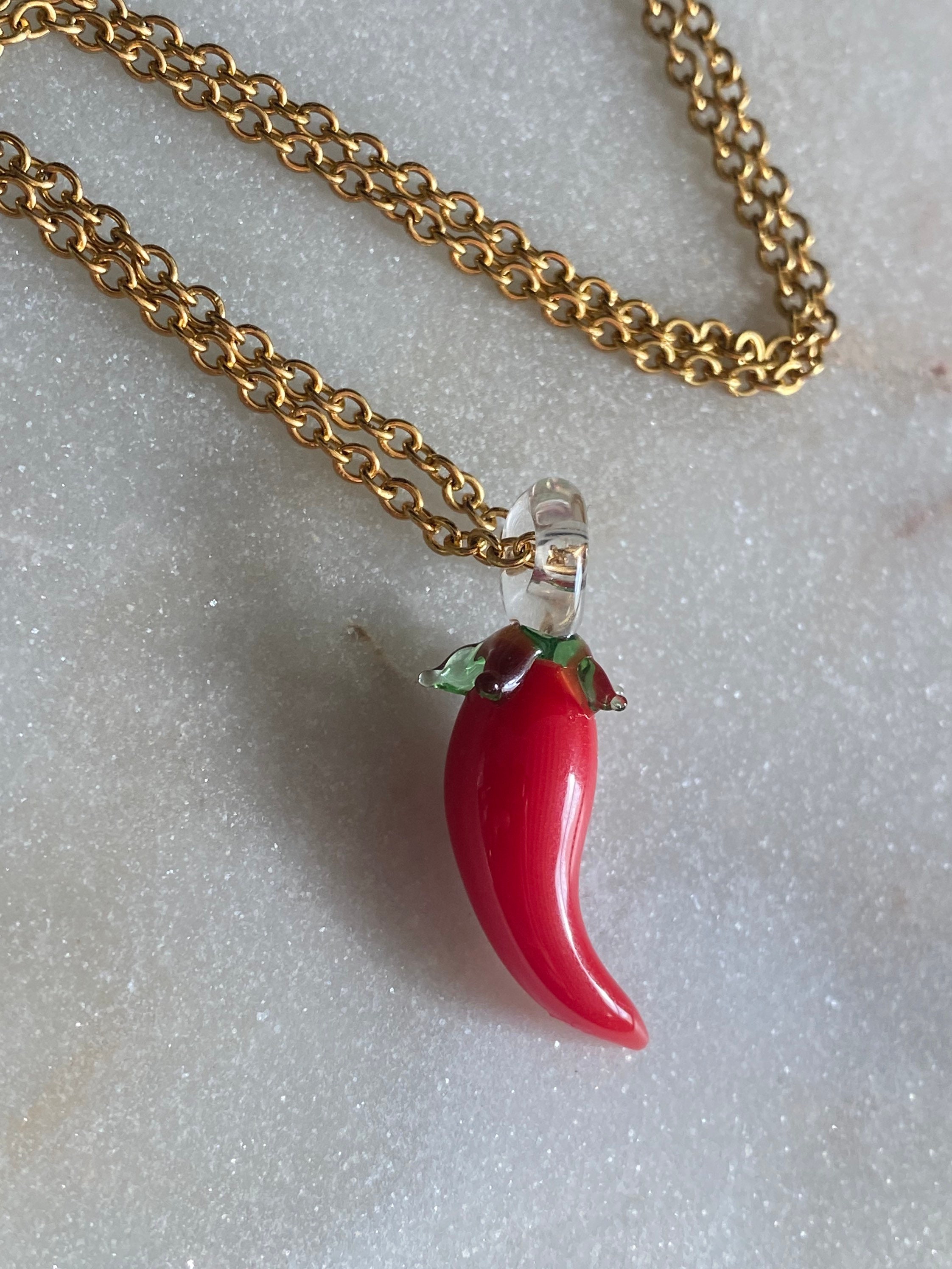 Fashion Best Sellers Pepper Pendant Necklace Hot pepper red Green yellow  Cute little pepper Necklace Jewelry accessories