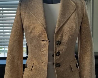 Dolce & Gabbana Women's Blazer/ Jacket Gold lurex Color Made in Italy Size XS .New. Designer Jacket. Brand Name Blazer.