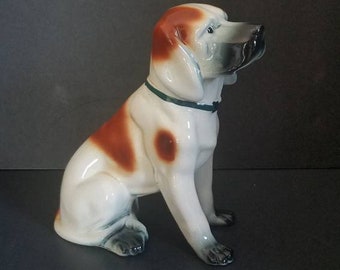 Vintage Dog  Figure,  China Hound Dog Figurine Gift For Dog Lover.