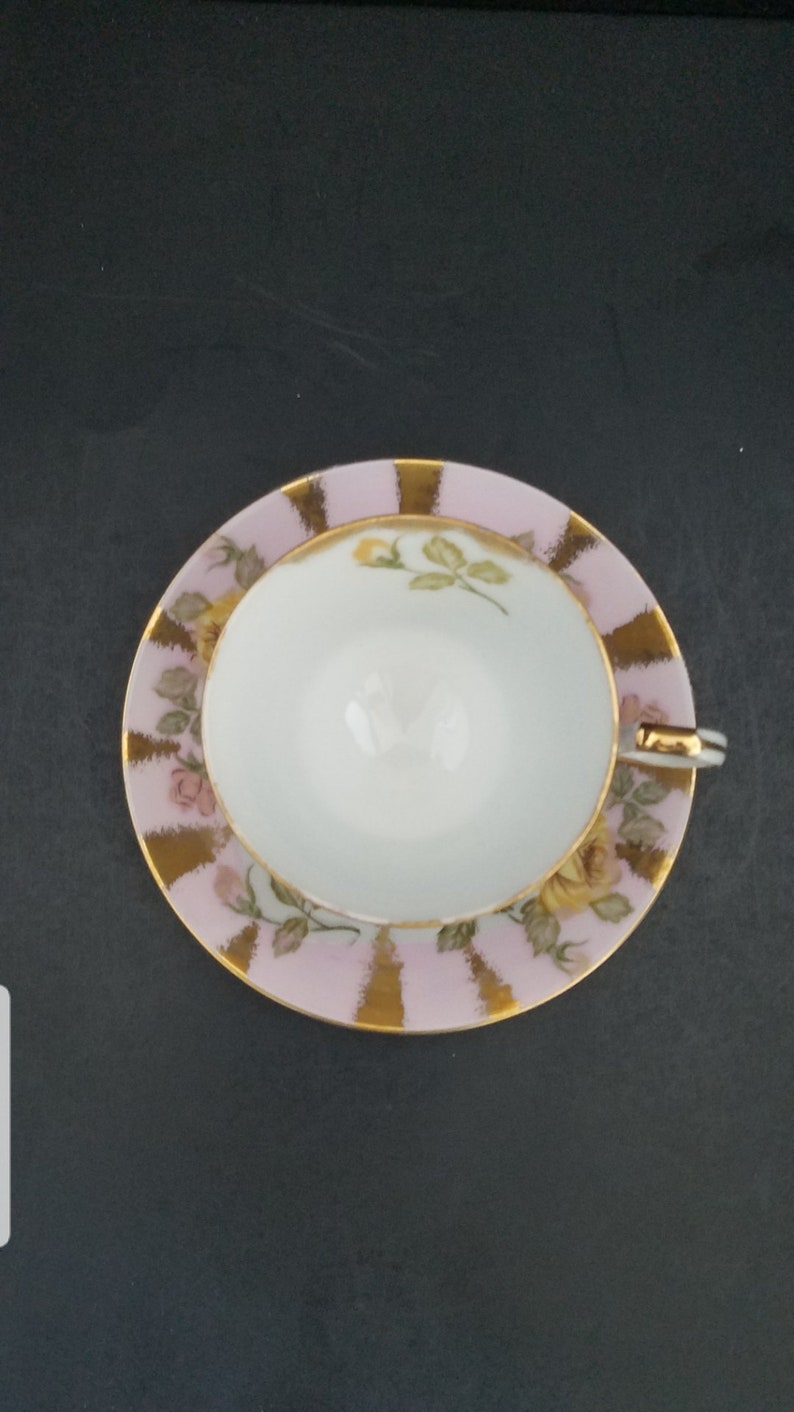 Vintage Footed China Tea Cup and Saucer Royal Sealy Made in Etsy