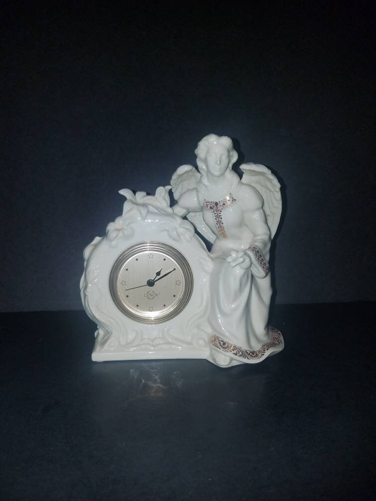 Lennox China Angel Clock Jewel, Nativity Collection. Vintage Porcelain