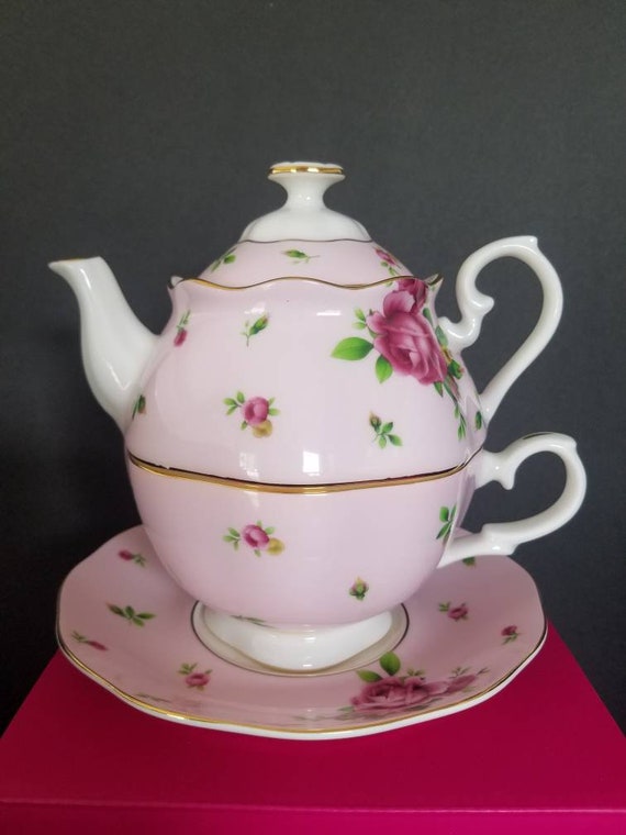 Prix et Kensington Rose Pastel Fine en grès Traditionnel Théière 6 Tasses