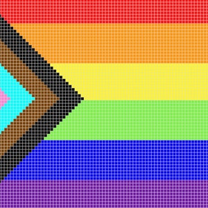 Progress Pride Flag C2C Crochet Graph and Written Pattern