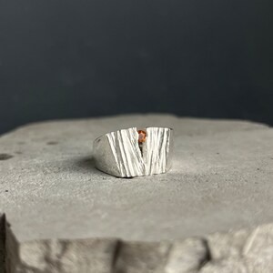 Handmade silver ring of unique design with a Stone, Ukrainian shop, Gift for Girlfriend, Stylish Ring, Handmade Jewelry image 4